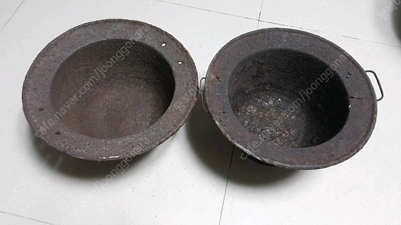 조선시대 무쇠화로 2개--1