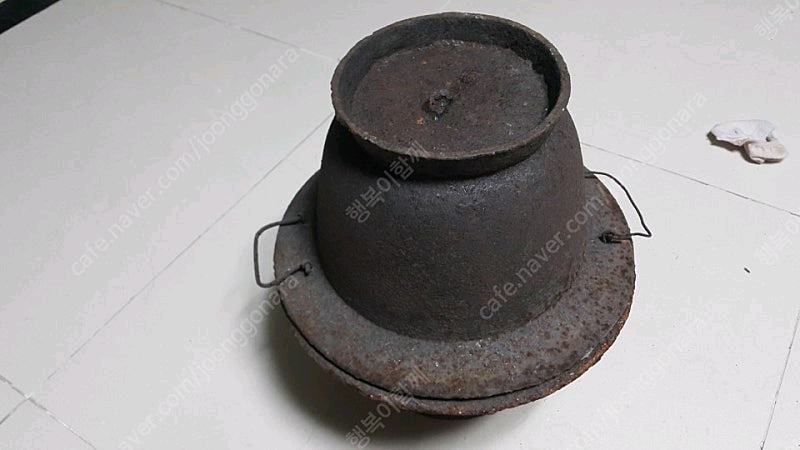 조선시대 무쇠화로 2개--2