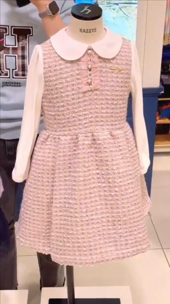 헤지스키즈 트위드 원피스 155사이즈 [새상품]--3