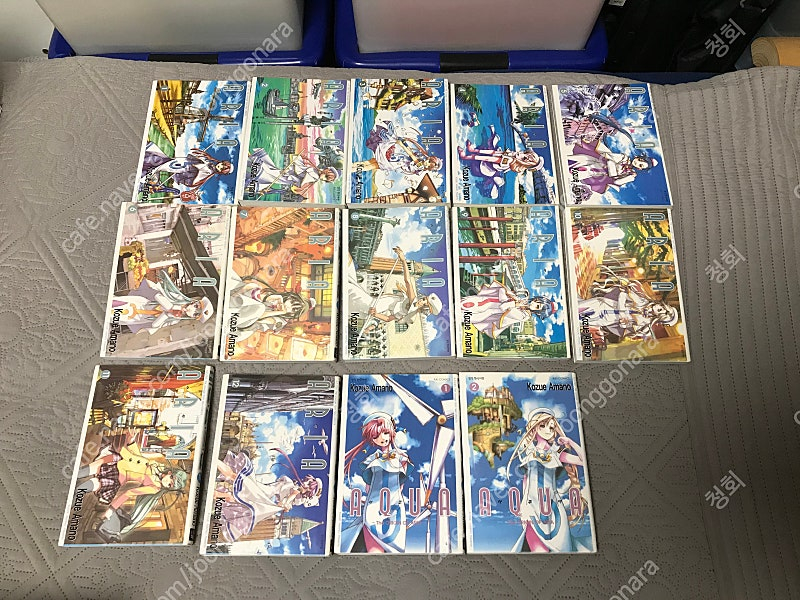 절판 만화책 코믹스 아마노 코즈에 아리아 1~12권, 아쿠아 1~2권 완결 구판 북박스판 전권 (만화 아만츄 작가)--0