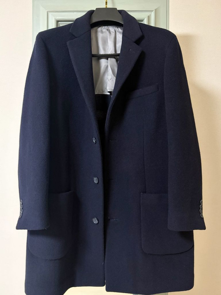 브룩브라더스 네이비 울 코트--1