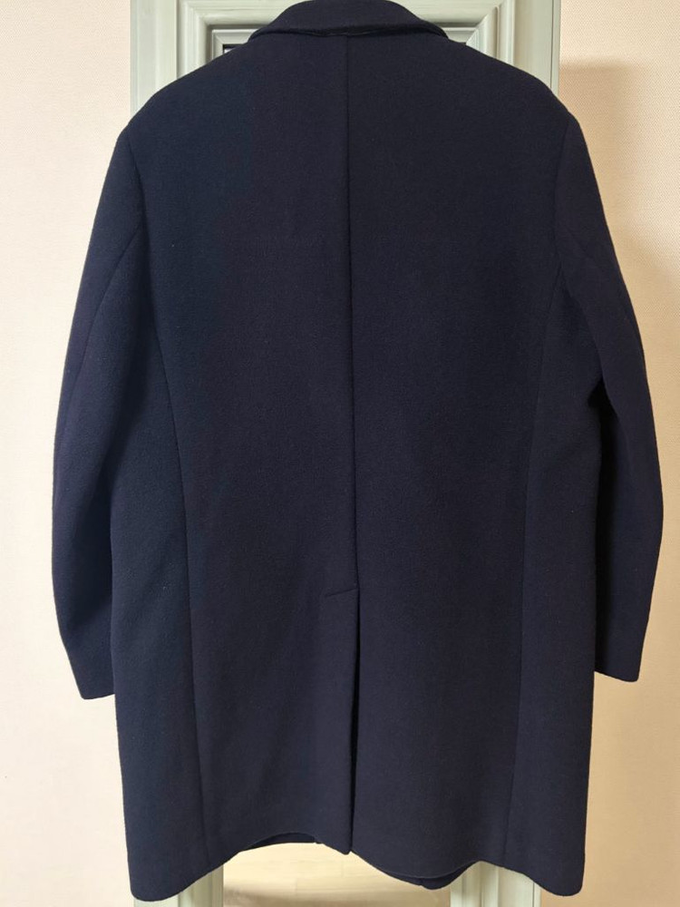 브룩브라더스 네이비 울 코트--4