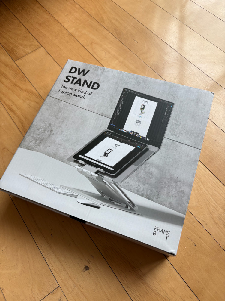 프레임바이 DW STAND 실버 듀얼 노트북 거치대--1