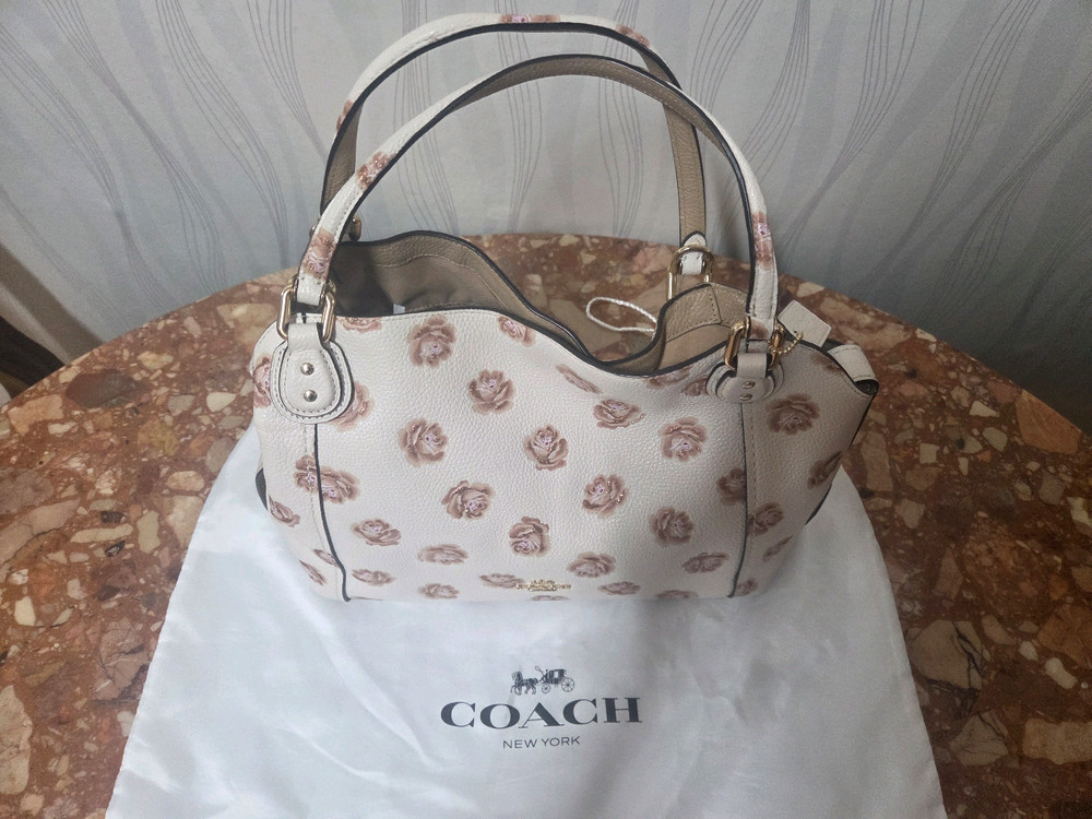 코치 가죽 토트앤 숄더백--1