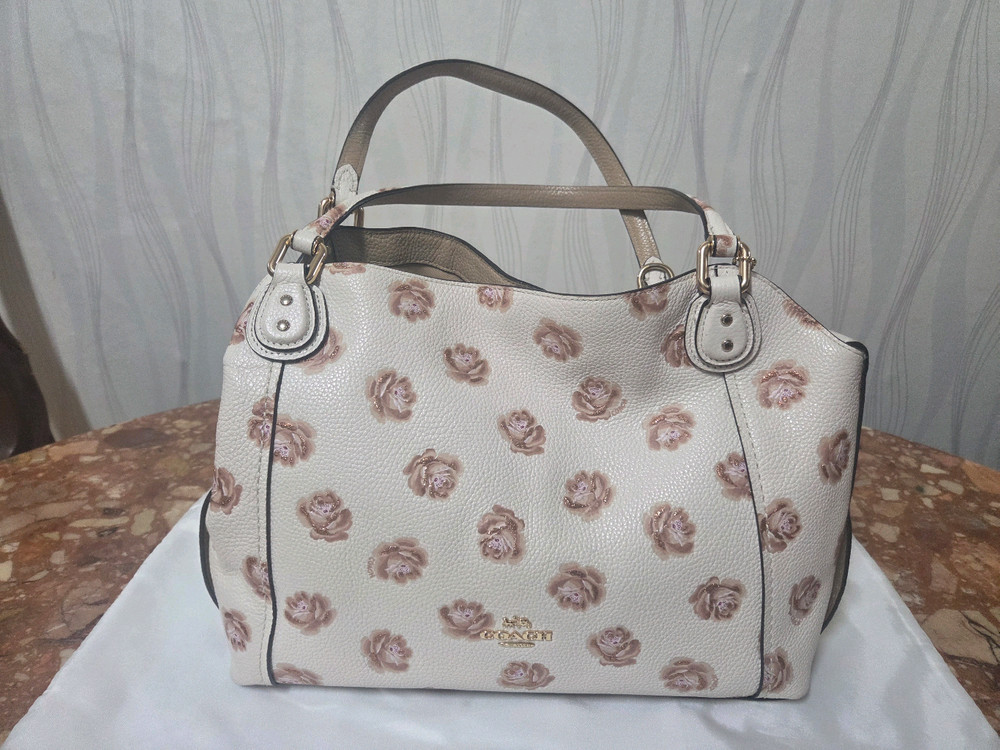 코치 가죽 토트앤 숄더백--3