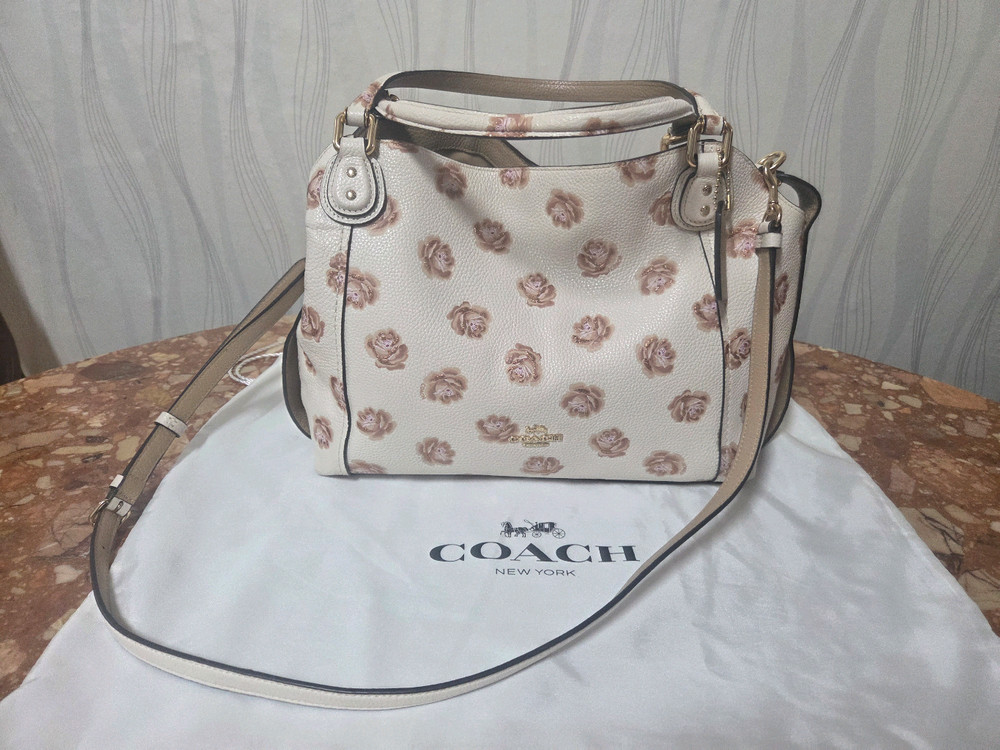 코치 가죽 토트앤 숄더백--8