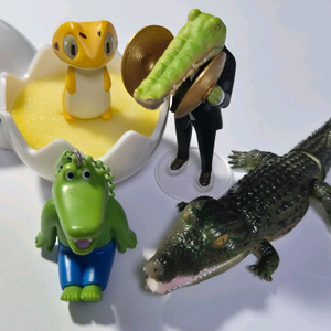 악어,도마뱀 가챠 키링 피규어 일괄 이미지