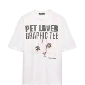 자라 신상 PET LOVER 그래픽 반팔티셔츠(라지사이즈)