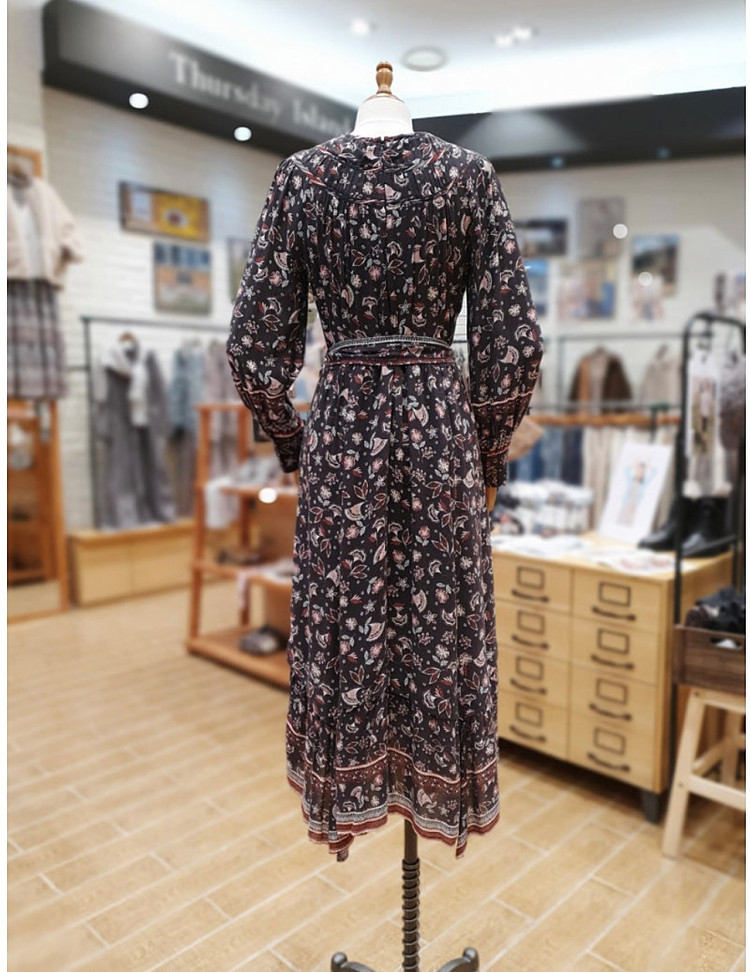 새옷 S 보더 롱 패턴 원피스 써스데이아일랜드--2