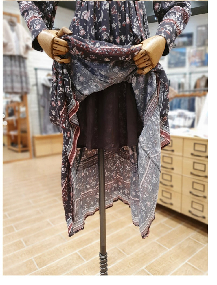 새옷 S 보더 롱 패턴 원피스 써스데이아일랜드--8