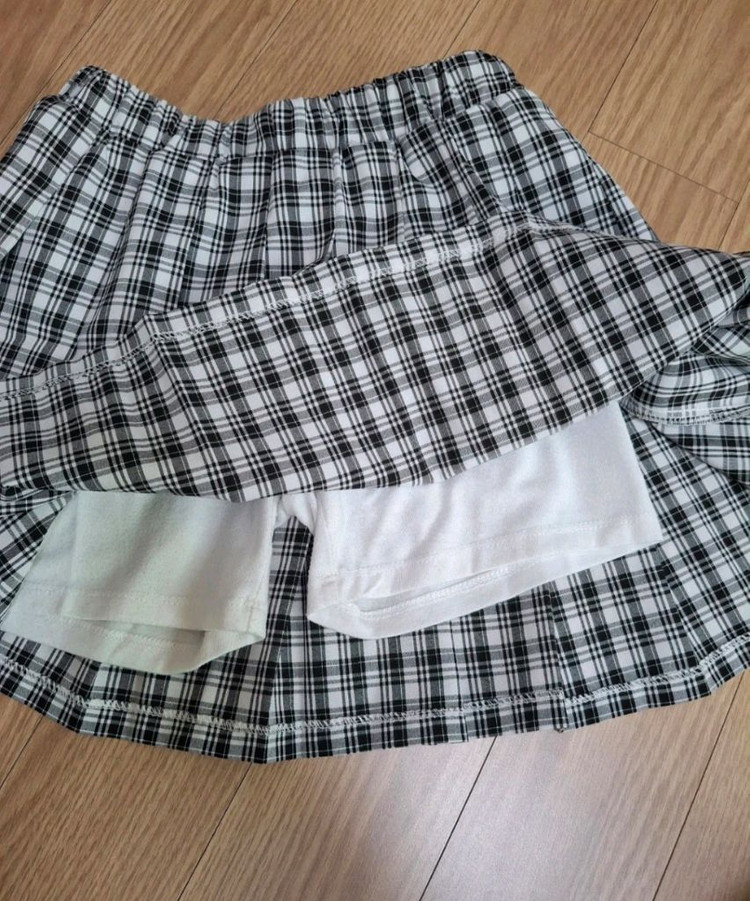 셀덴 140호 여아 체크 플리츠 스커트 이미지