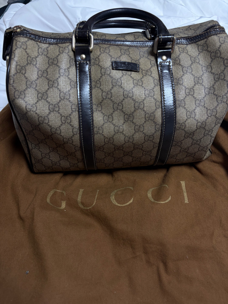 GG 캔버스 보스턴백--2
