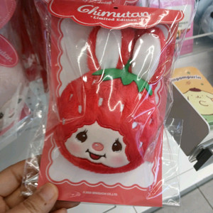 몬치치 치무탄 딸기 키링 겸 파우치