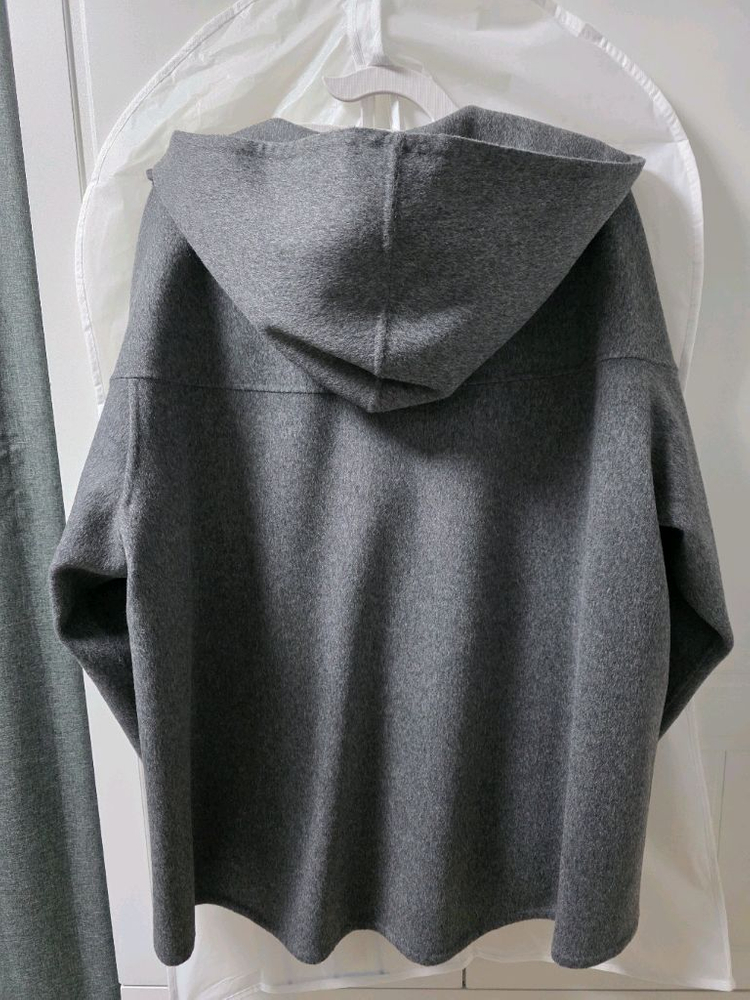 [시스템] 캐시미어 블렌드 숏 후드 코트 SY2FBROT362WM1_DG / 2시간 착용--13