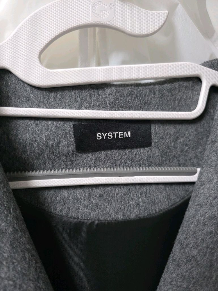 [시스템] 캐시미어 블렌드 숏 후드 코트 SY2FBROT362WM1_DG / 2시간 착용--14