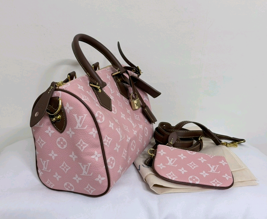 새상품> 모노그램 스피디 핑크--2