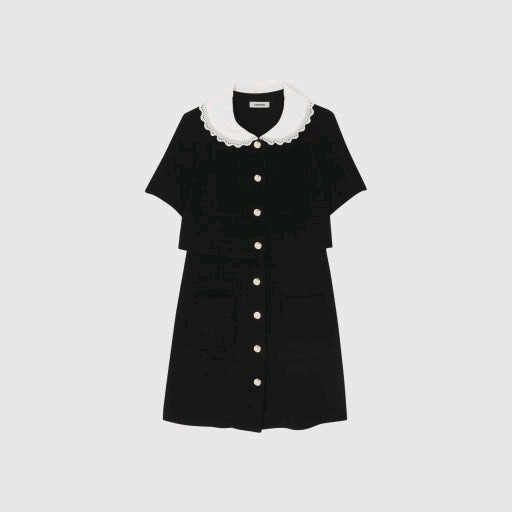 산드로 레이스 카라 원피스 (사이즈 36/여성55)--1