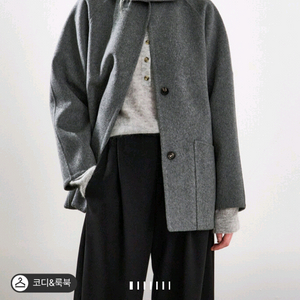 [시스템] 캐시미어 블렌드 숏 후드 코트 SY2FBROT362WM1_DG / 2시간 착용