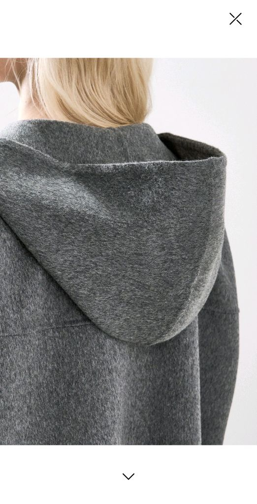 [시스템] 캐시미어 블렌드 숏 후드 코트 SY2FBROT362WM1_DG / 2시간 착용--6