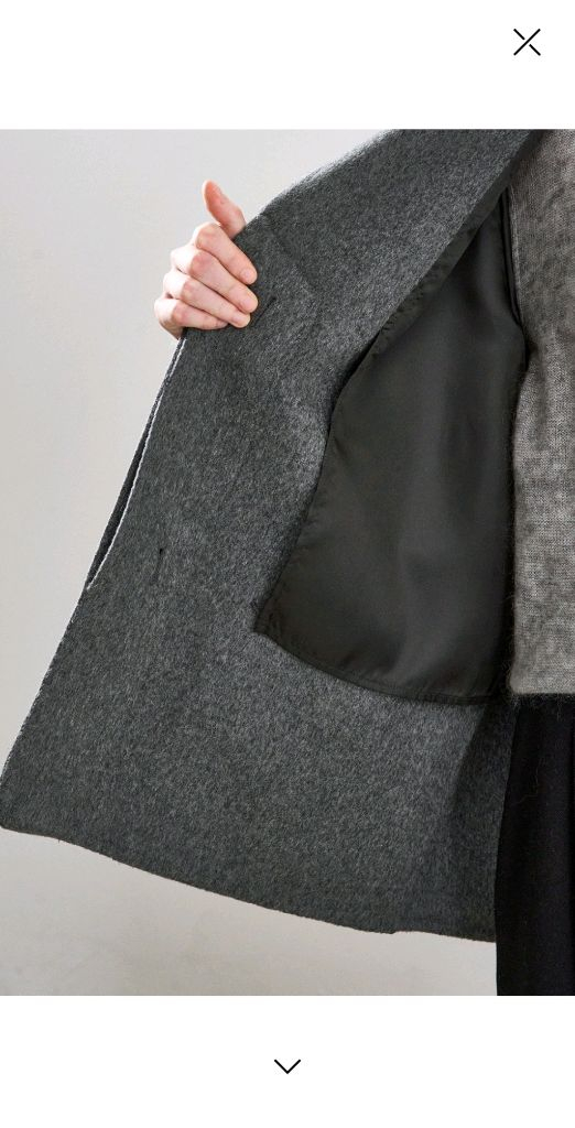 [시스템] 캐시미어 블렌드 숏 후드 코트 SY2FBROT362WM1_DG / 2시간 착용--7