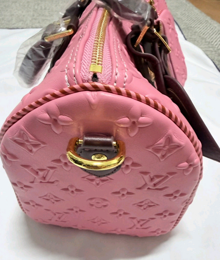 새상품>모노그램 스피디 찐핑크--6