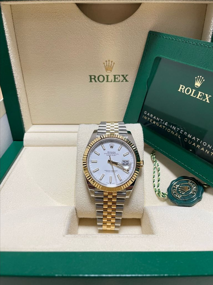 로렉스 126333 신형 데이저스트 41 화이트판 옐골--5