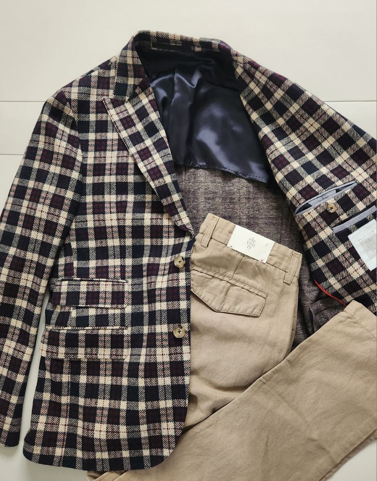 일레븐티 뉴트럴 글렌체크 블레이저 자켓 B75GIAB0--3