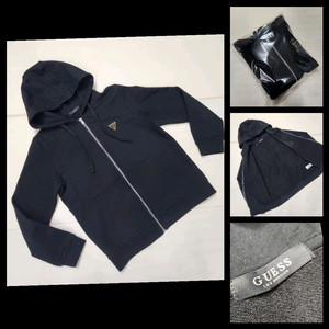 정품 게스 여성 기모 면 후드 집업 자켓 M