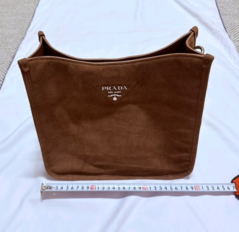 새상품> P 스웨이드숄더백--3