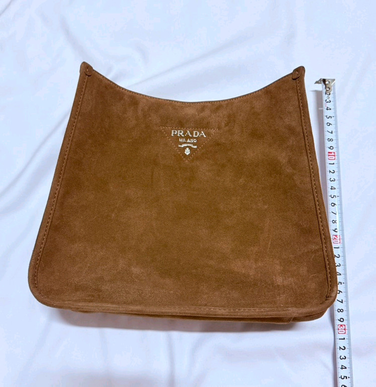 새상품> P 스웨이드숄더백--4