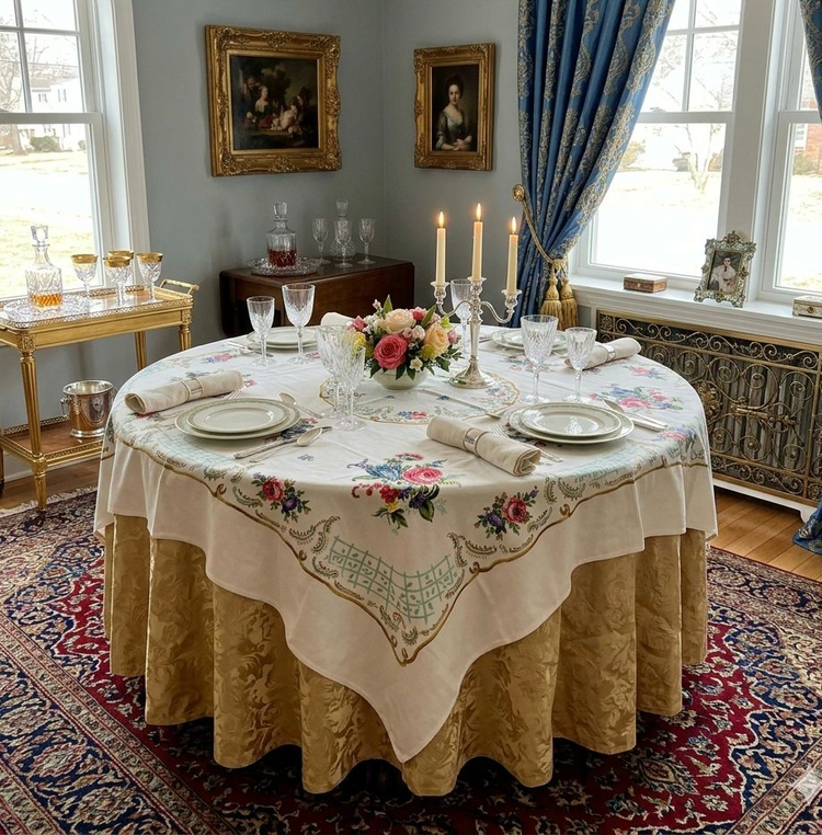 70s 서독산 로젠탈/ 풀라벨 미사용 테이블보/프리미엄 라인 이미지