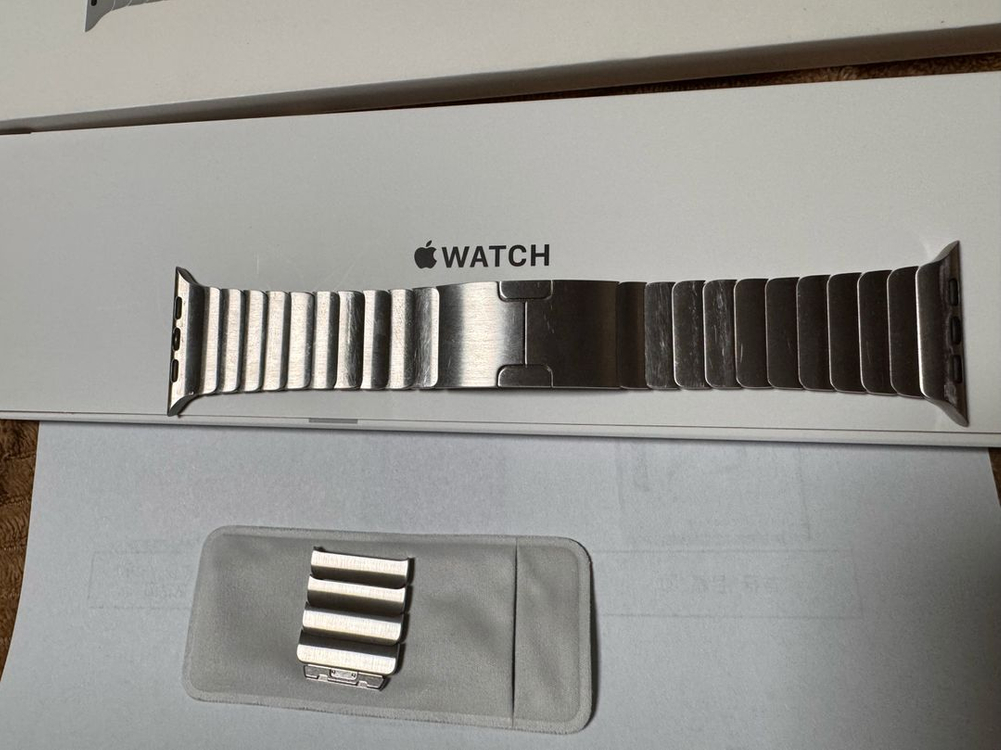 애플 정품 애플워치 스트랩 링크브레이슬릿 실버 42mm/45mm--1