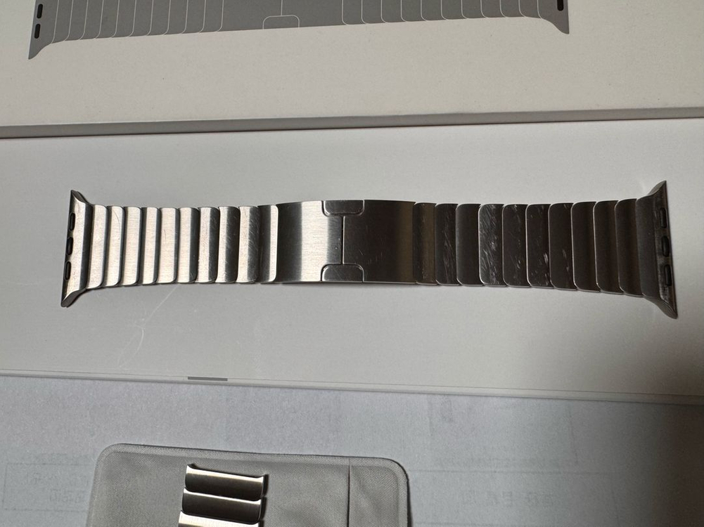 애플 정품 애플워치 스트랩 링크브레이슬릿 실버 42mm/45mm--2