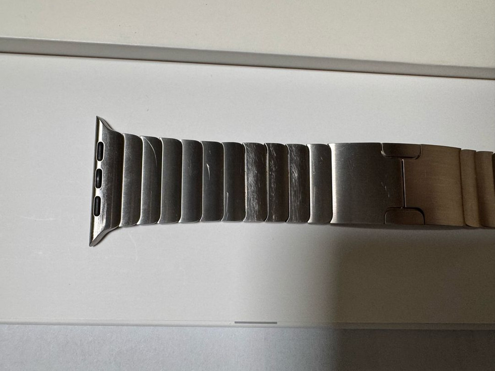 애플 정품 애플워치 스트랩 링크브레이슬릿 실버 42mm/45mm--3