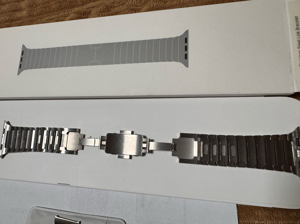 애플 정품 애플워치 스트랩 링크브레이슬릿 실버 42mm/45mm--6