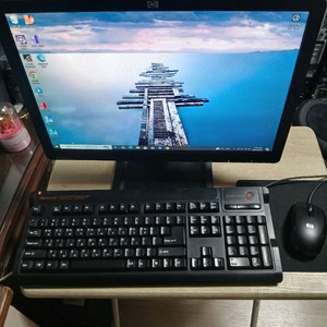 삼성 슬림PC 세트, HP모니터, 키보드,마우스 이미지