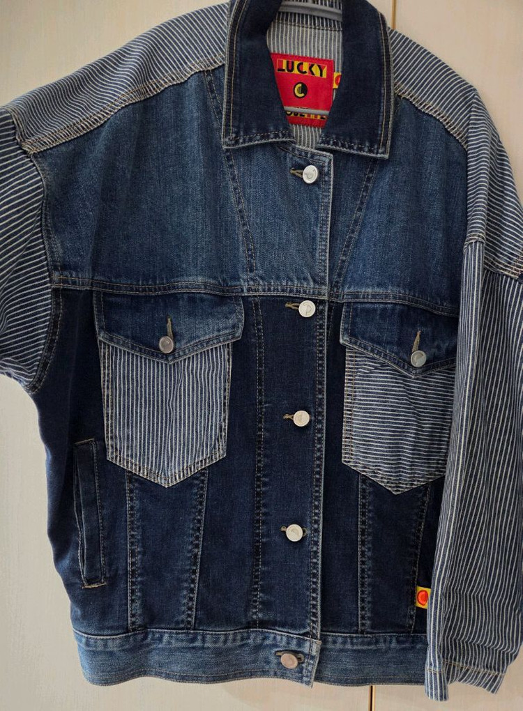 럭키슈에뜨 스트라이프 청자켓--2