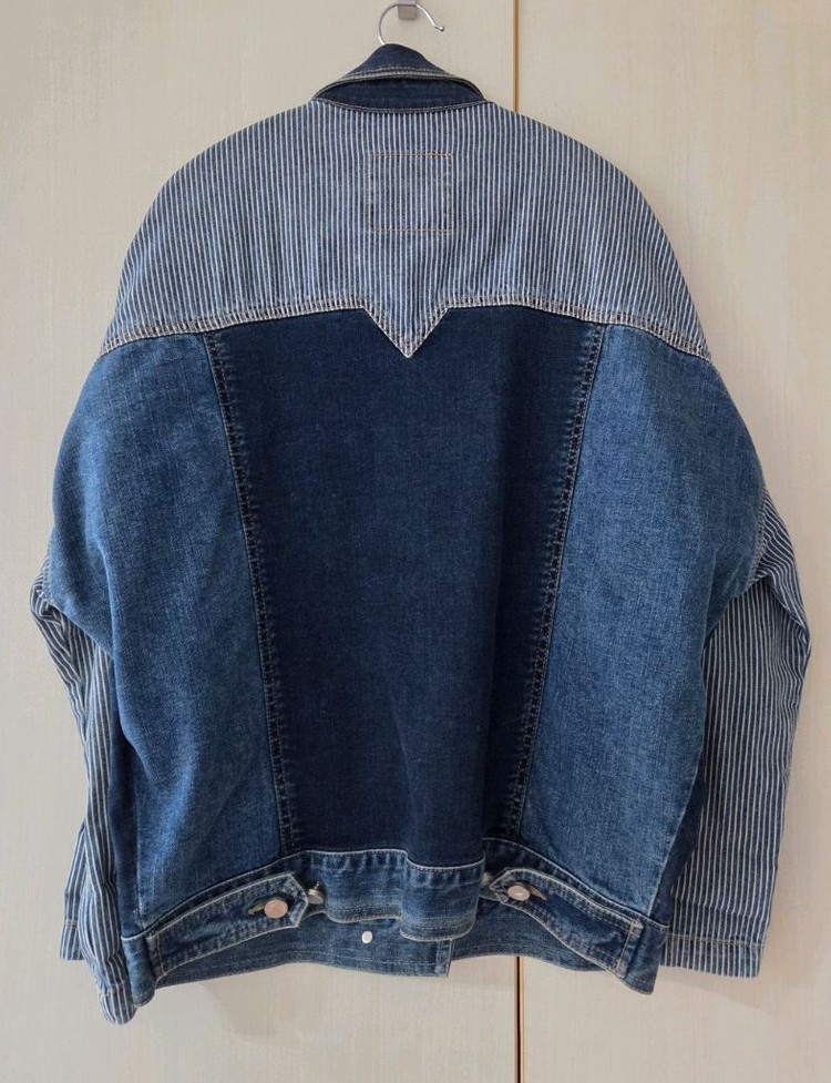 럭키슈에뜨 스트라이프 청자켓--6