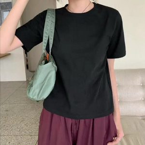 [M] 바온 코튼 라운드 반팔티 블랙