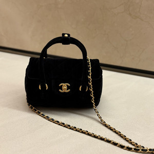 샤넬 벨벳 체인 미니 볼링백