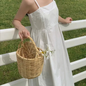 [L] 케이클럽 뷔스티에 코튼 롱원피스 화이트