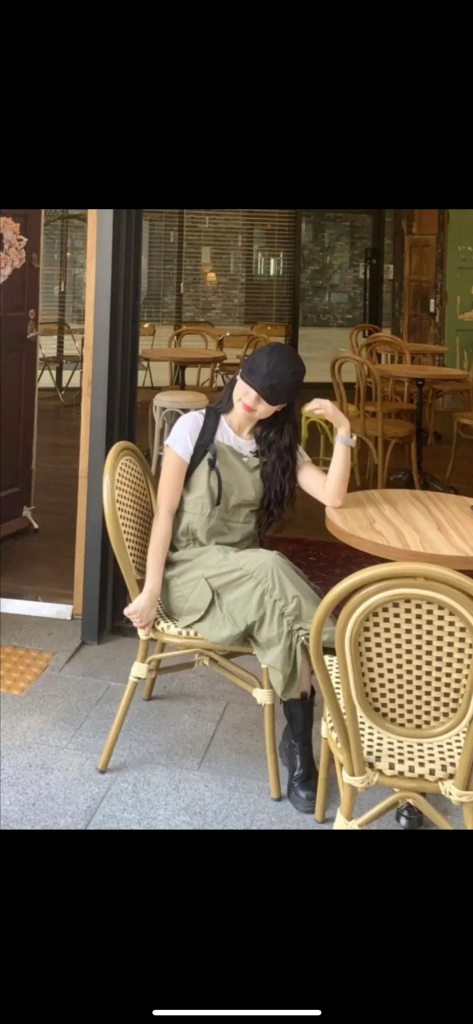 [F] 행자씨 스트링 카고 끈나시 롱원피스 카키--2