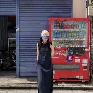 [XL] 케이클럽 트임 아노락 롱 원피스 블랙