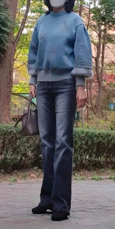 한섬(랑방)앙고라 소매 티셔츠--6