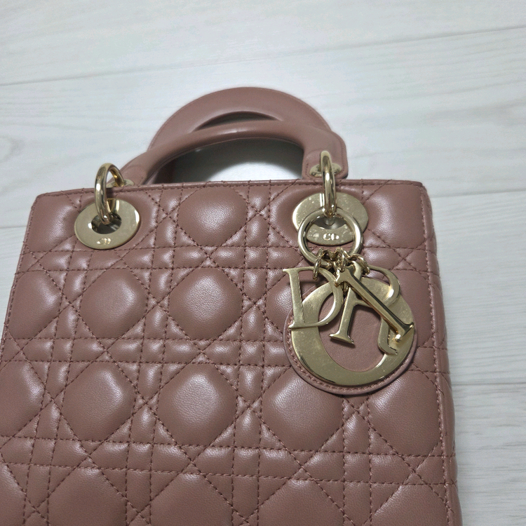 디올 레이디백 스몰 파드색상--2