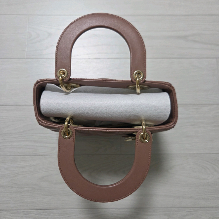 디올 레이디백 스몰 파드색상--3