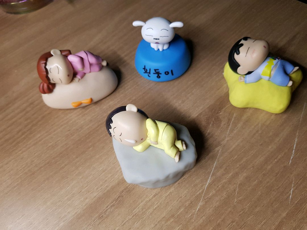 짱구 쿠션 무드등 피규어 6개 (수지X) 이미지