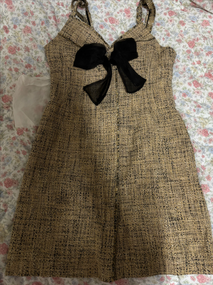 산드로 트위드 실크리본 원피스 36--3