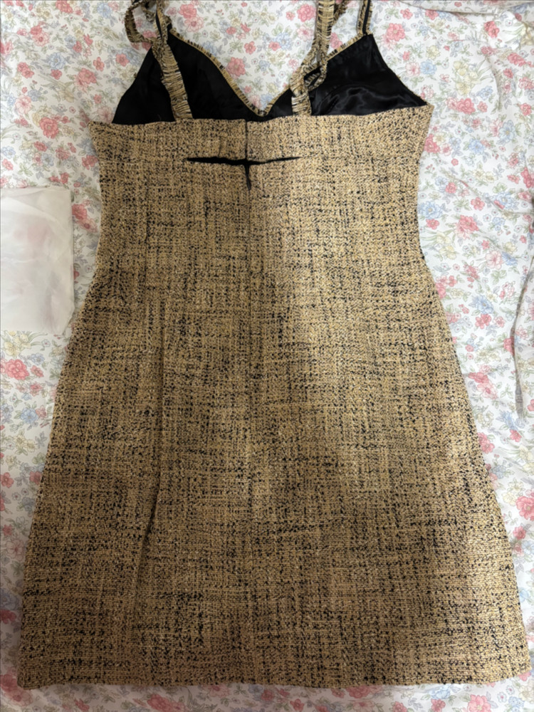 산드로 트위드 실크리본 원피스 36--5