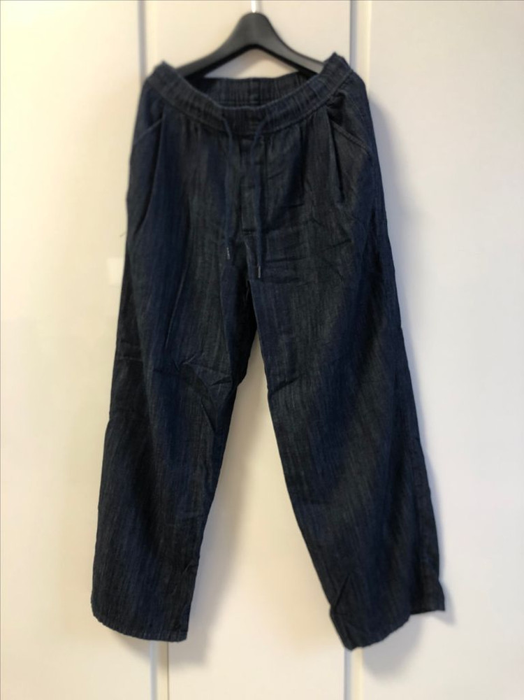 에잇세컨즈 경량 풀밴딩 와이드핏 데님 네이비--3